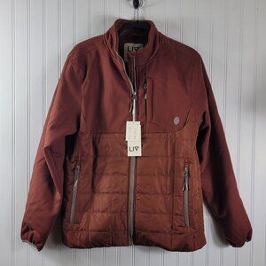 LIV Outdoor Declan Dark Mahogany  Colored Men's Jacket Polyester, SZ Small